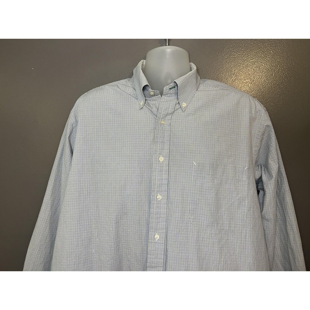 Vintage Tommy Hilfiger Shirt Mens 18 34-35 Green Blue Check Button Down 90s